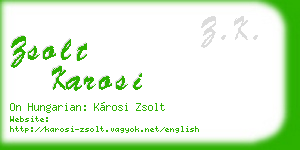 zsolt karosi business card