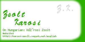 zsolt karosi business card